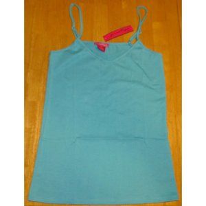 Women's Large, Prestige Edge Turquoise Cotton Blend Tank